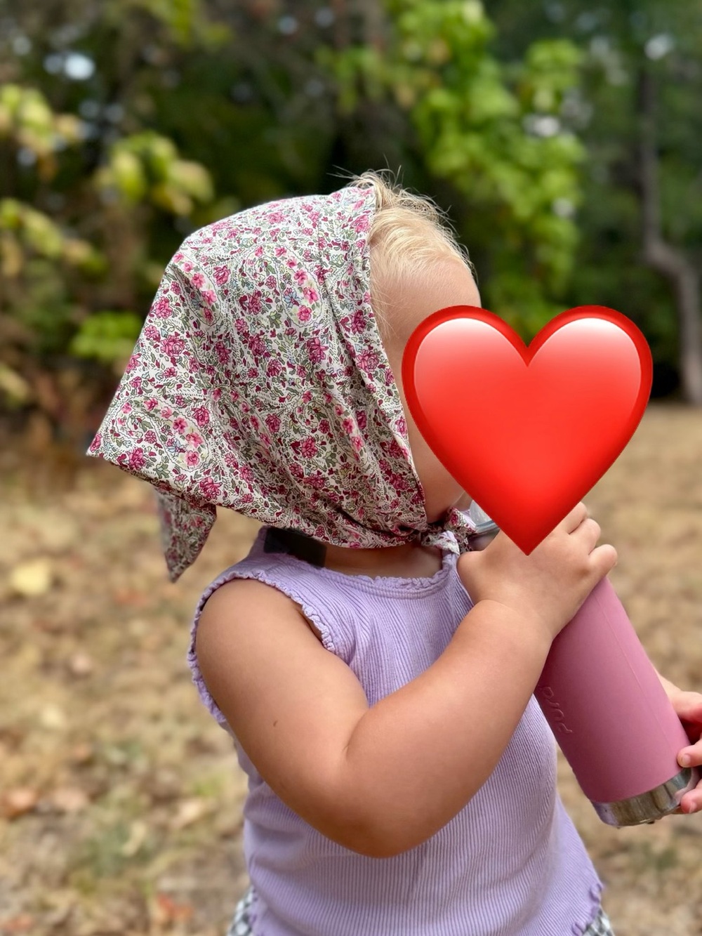 Handmade Cotton Floral toddler Headscarf with tie